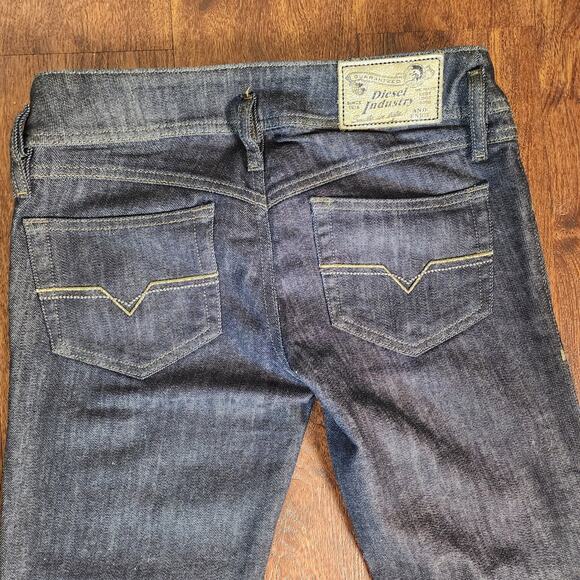 Diesel Matic Low Rise Slim Straight Low Rise Dark Wash Jeans, Size 27 W 34 L - Picture 8 of 12